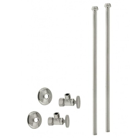 Westbrass Faucet Kit - 5/8" OD x 3/8" OD x 20" Bullnose in Satin Nickel D105KBN-07